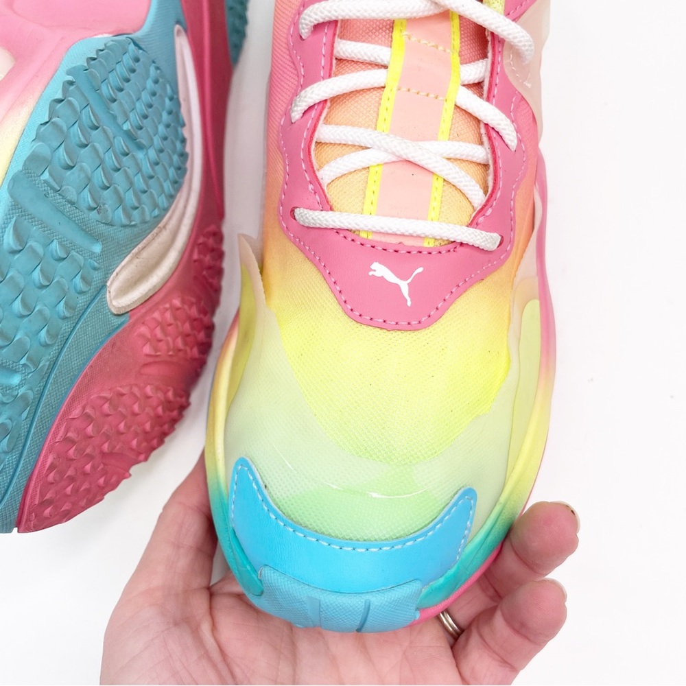 Puma For Free People Movement Rainbow Tie-Dye Rise Sneakers - Picture 9 of 10